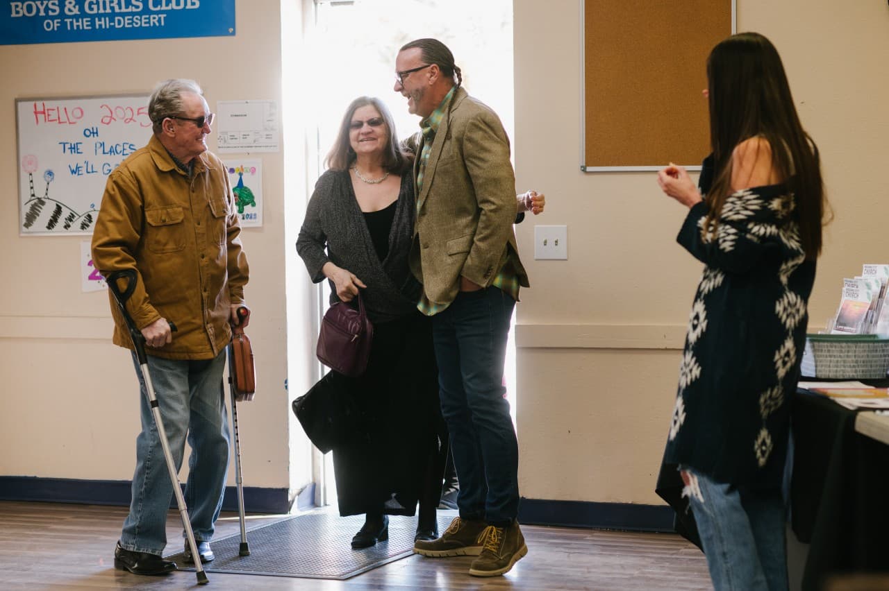 Church members gathering together
